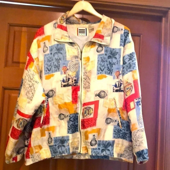 Vintage EVR DIV Russo Apparel Group Silk Jacket - Picture 1 of 10